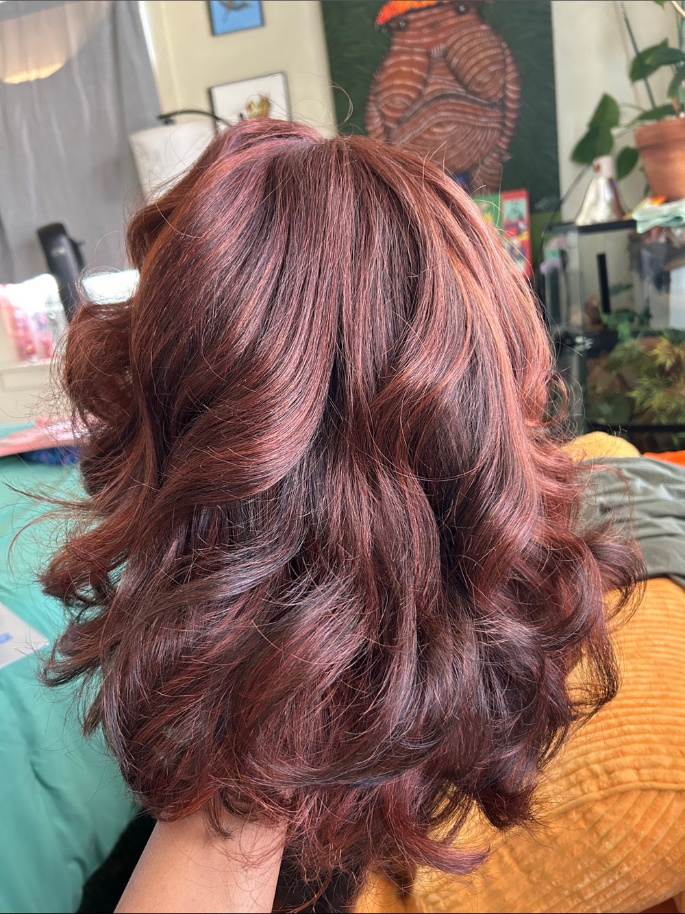 Wavy Women's Wig in Rich Auburn - Voluminous Style - Picture 3 of 8